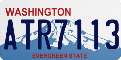 WA license plate ATR7113