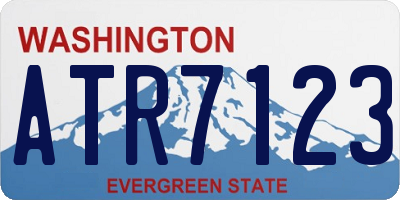 WA license plate ATR7123