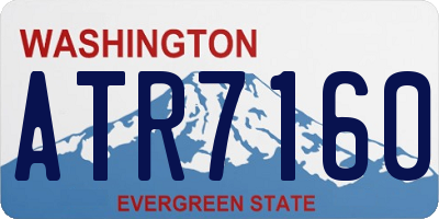 WA license plate ATR7160