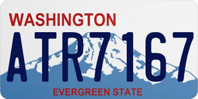 WA license plate ATR7167