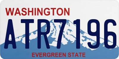 WA license plate ATR7196