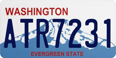 WA license plate ATR7231