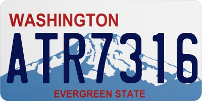WA license plate ATR7316