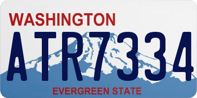 WA license plate ATR7334