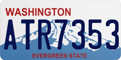 WA license plate ATR7353
