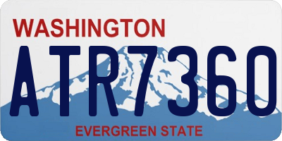 WA license plate ATR7360