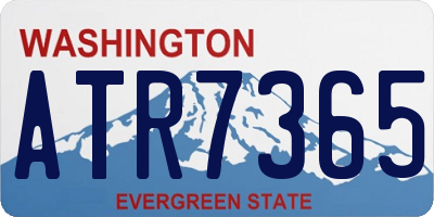 WA license plate ATR7365