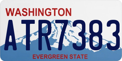 WA license plate ATR7383