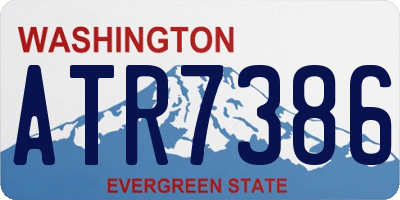 WA license plate ATR7386
