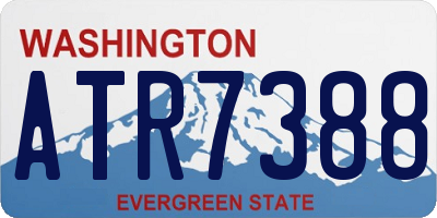 WA license plate ATR7388