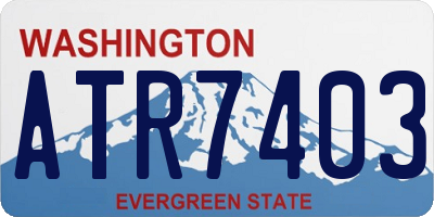 WA license plate ATR7403