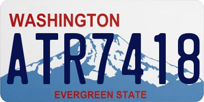 WA license plate ATR7418