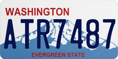 WA license plate ATR7487