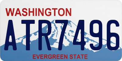 WA license plate ATR7496