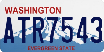 WA license plate ATR7543