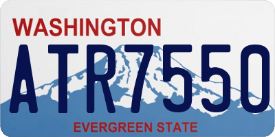 WA license plate ATR7550
