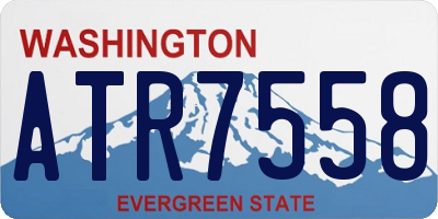 WA license plate ATR7558