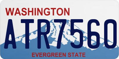 WA license plate ATR7560