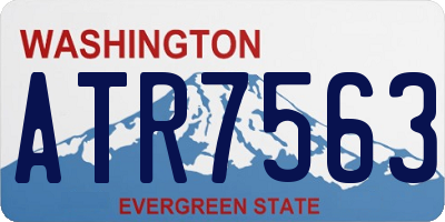 WA license plate ATR7563