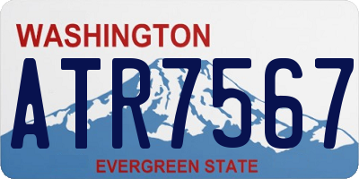 WA license plate ATR7567