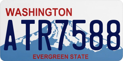 WA license plate ATR7588