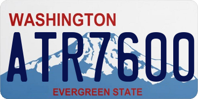 WA license plate ATR7600
