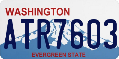 WA license plate ATR7603