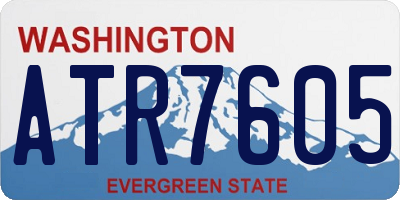 WA license plate ATR7605