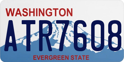 WA license plate ATR7608