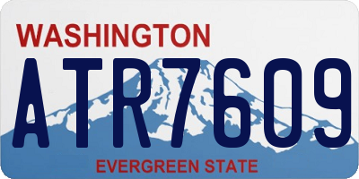 WA license plate ATR7609