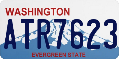 WA license plate ATR7623