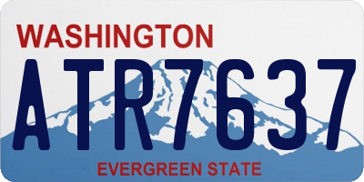 WA license plate ATR7637