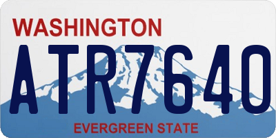 WA license plate ATR7640