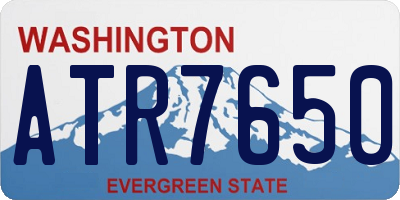 WA license plate ATR7650