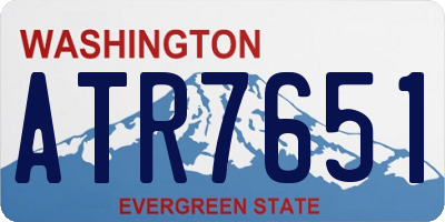 WA license plate ATR7651