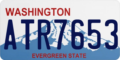 WA license plate ATR7653
