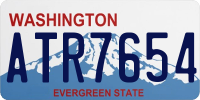WA license plate ATR7654