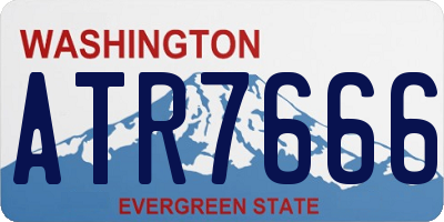 WA license plate ATR7666