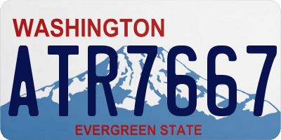 WA license plate ATR7667