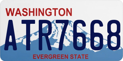 WA license plate ATR7668