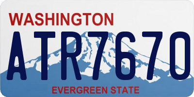 WA license plate ATR7670