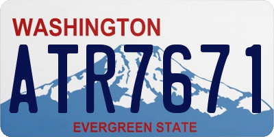 WA license plate ATR7671