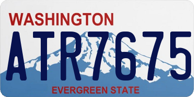 WA license plate ATR7675