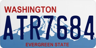 WA license plate ATR7684