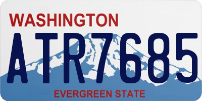 WA license plate ATR7685