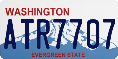 WA license plate ATR7707