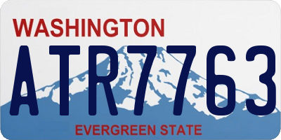 WA license plate ATR7763