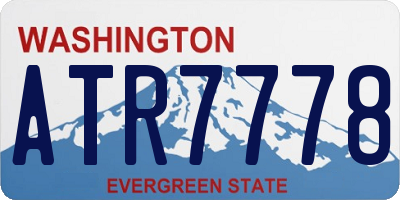 WA license plate ATR7778
