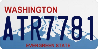 WA license plate ATR7781
