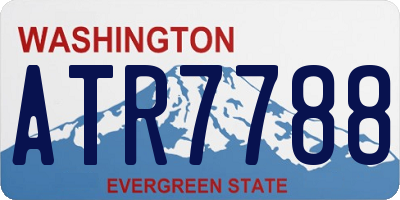 WA license plate ATR7788